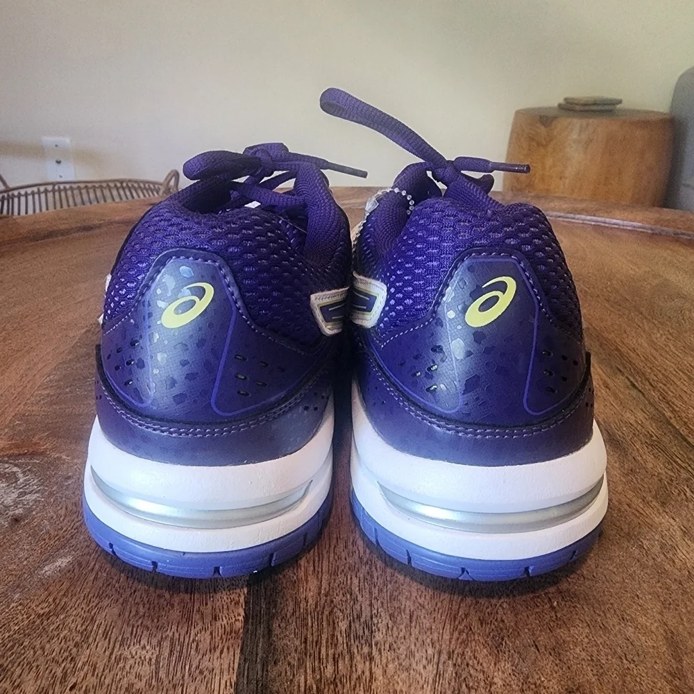 Asics Gel Rocket Volleyball Sneakers B455N Purple Mesh Lace Up Shoes Womens 9.5